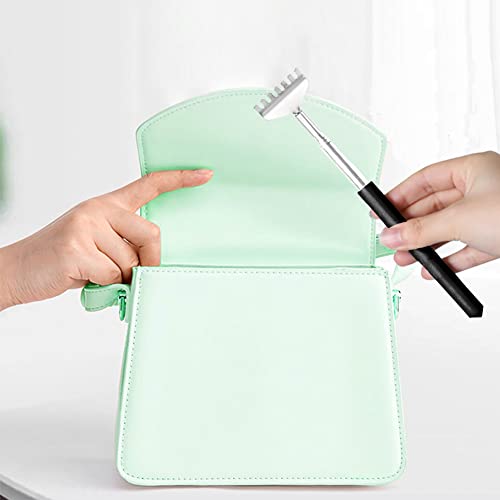 Snowyee Back Scratcher UK, Telescopic Backscratchers for Back Scratching for Men Kids Women and Adults ( 3 Pieces in 1 Set / Black )