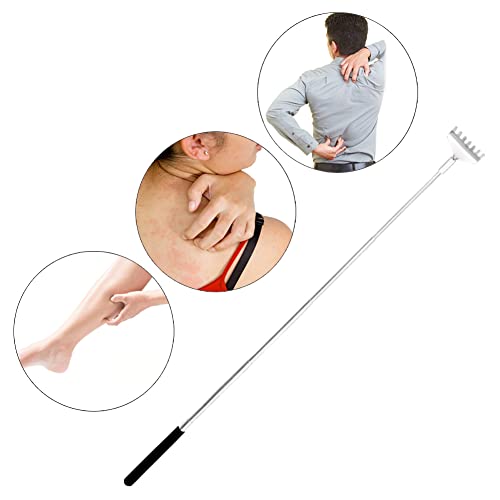 Snowyee Back Scratcher UK, Telescopic Backscratchers for Back Scratching for Men Kids Women and Adults ( 3 Pieces in 1 Set / Black )
