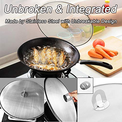 Snowyee Splatter Screen, 2 in 1 Stainless Steel Splatter Guard for Frying Pan