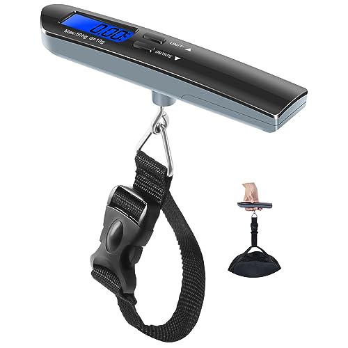Snowyee Luggage Scale for Suitcases Max Scaling 110 Pound/ 50 Kilogram for Travel with 4 Units Functional (kg/g/lb/oz)