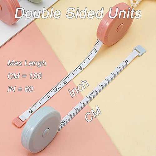 Snowyee Tape Measure Double Sided Soft Measuring Tape for Measuring Material (60in / 150cm and 6 in 1 Set)