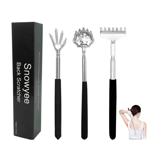Snowyee Best Back Scratcher Amazon for Women Men Extendable Telescoping Adjustable Includes Rake Bear and Eagle Claw kit